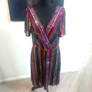 FASHION to FIGURE, Multicolor Sequin Dress Size 1. (1X)